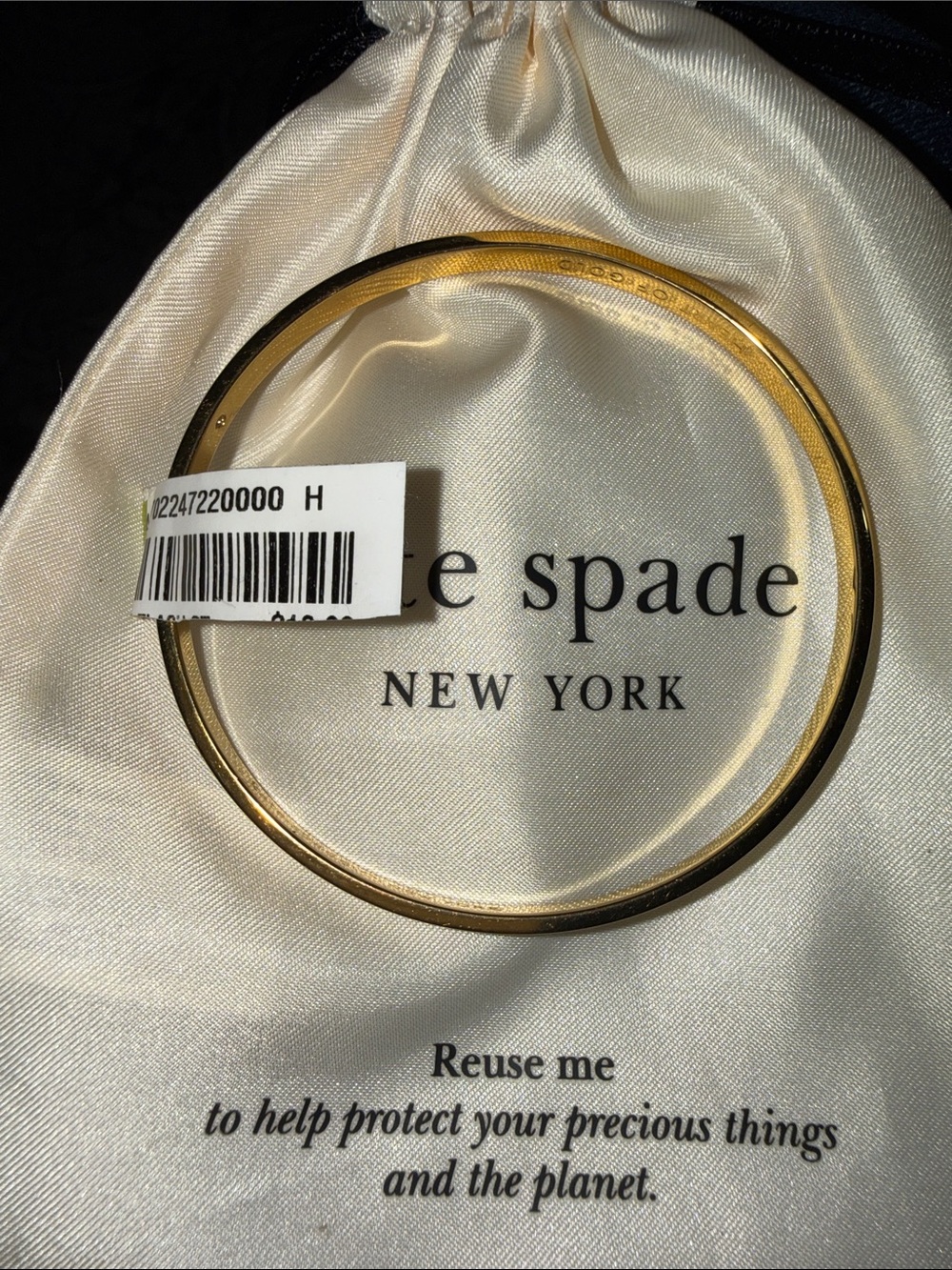 kate spade Gold Thin Round Bangle